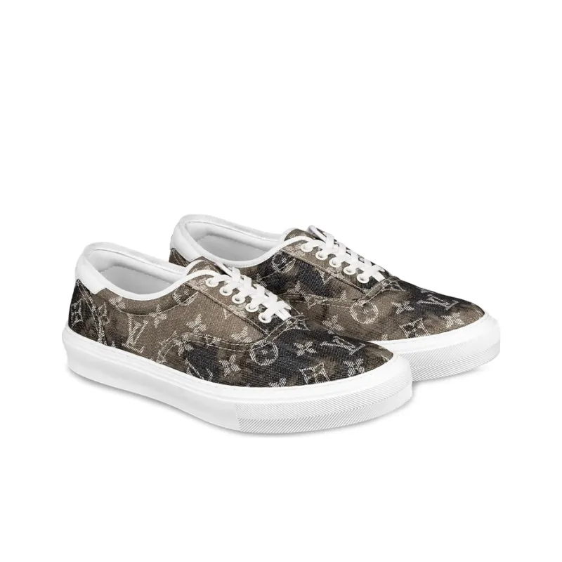 LOUIS VUITTON Trocadérorichelieu Low Top Stylish Skateboarding Shoes Men's Taupe-2