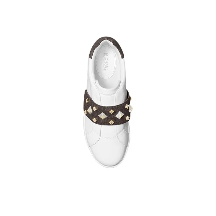 MICHAEL KORS Kenna Stylish Skateboarding Shoes Women's White-3