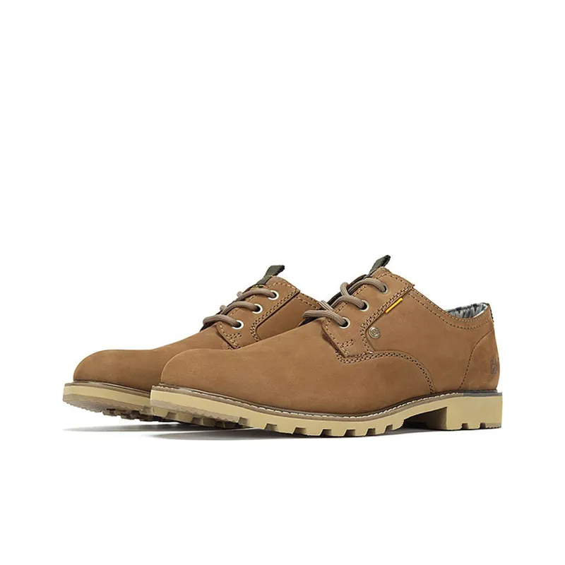 CAT Dress Shoes Men Low-Top Light Brown-1