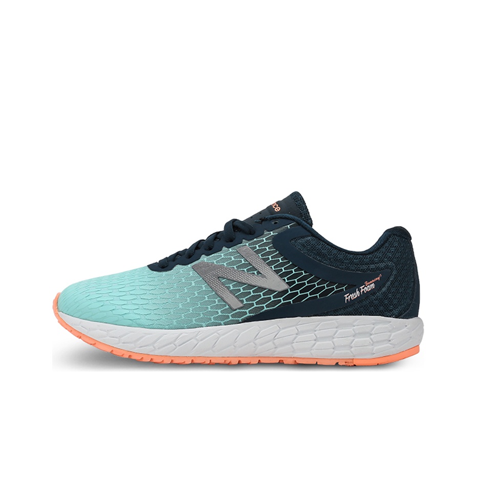 New Balance NB Fresh Foam Running Shoes Women s Low top Blue white green orange Wide D US M 3.5