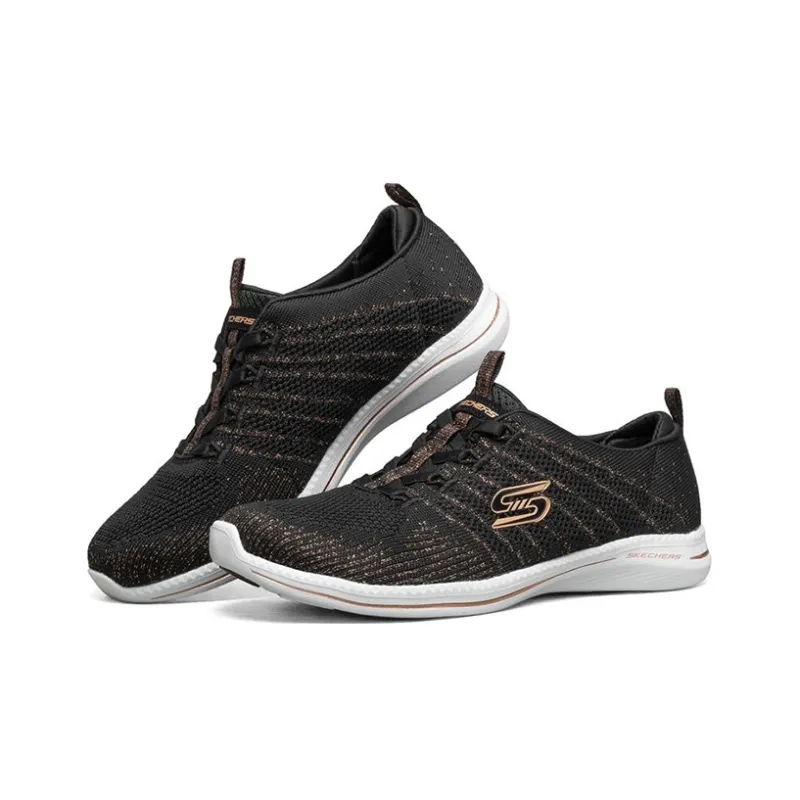 Skechers Gratis Collection Casual Shoes Women's Low Top Black/Gold-2