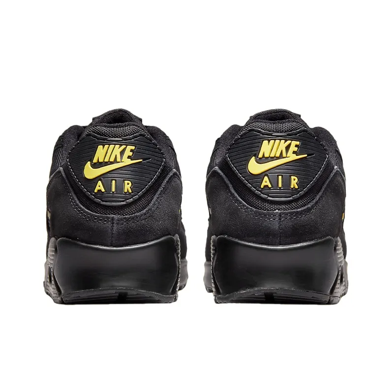 Nike Air Max 90 Black Yellow Strike Metallic Cool Grey-4