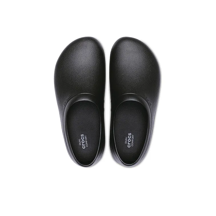 Crocs On The Clock Slip Resistant Work Slip On Black-3