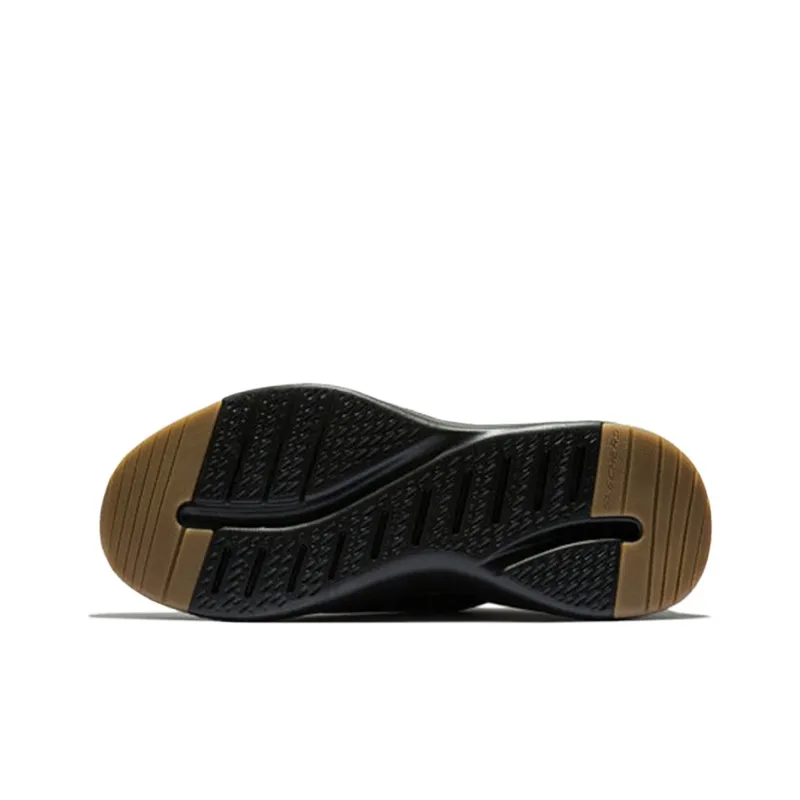 Skechers Solar Fuse Cushioning Anti-Slip Wear-Resistant Breathability Low-Top Casual Running Shoes Men's Black Gold-4