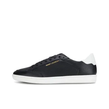 SAINT LAURENT SL/10 Skateboard Shoes Men Low Top Black White