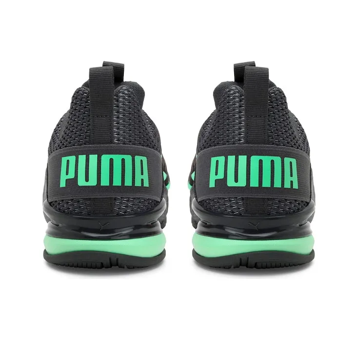 PUMA Axelion Anti-Slip And Wear-Resistant Lightweight Low-Top Running Shoes Men's Black Green-2