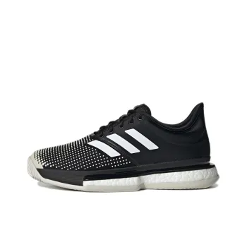 Adidas Solecourt Clay Wear Resistant Coverage Low Top Tennis Shoes Women's Charcoal Black