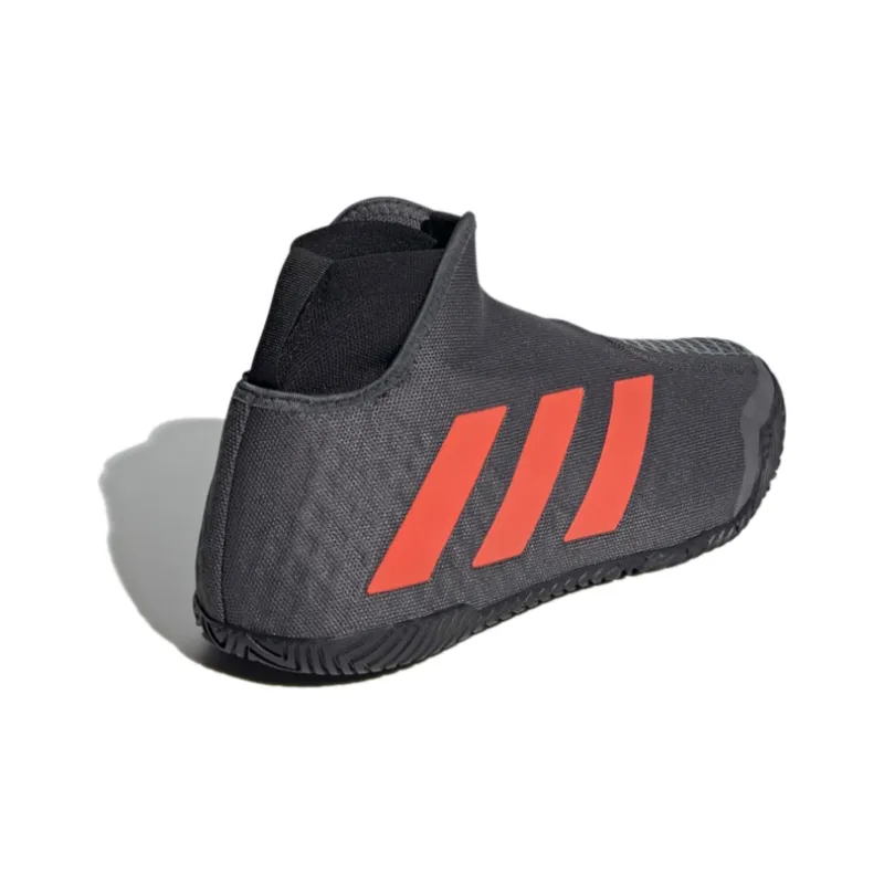 Adidas Stycon Cushioning Anti Slip And Wear Resistant Low Top Running Shoes Men's Gray Orange-3