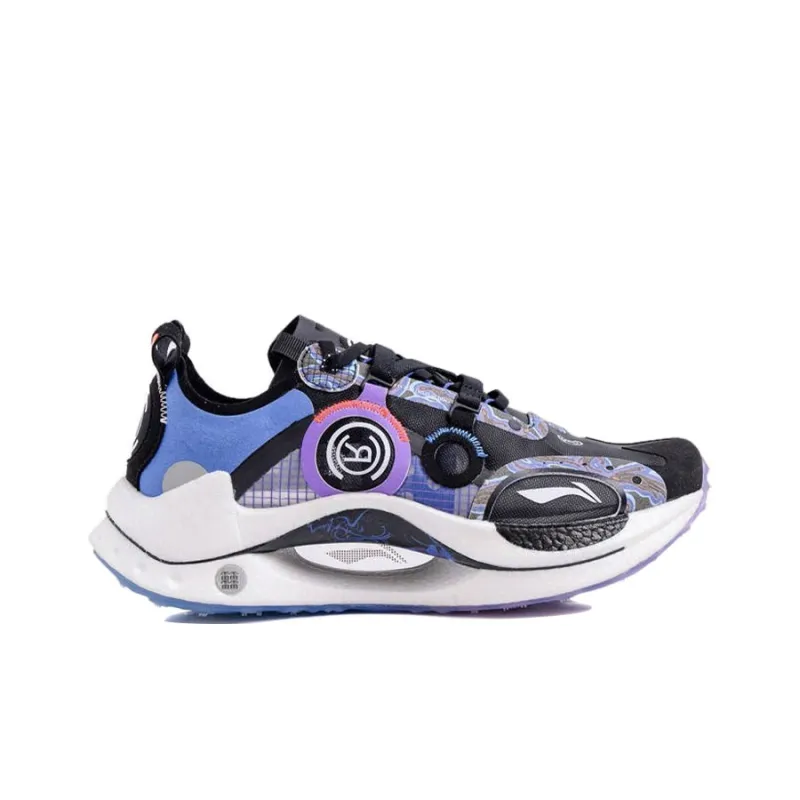 LiNing Jueying CRC Cushioning Anti Slip And Wear Resistant Balance Low Top Running Shoes Men's Black Purple-1
