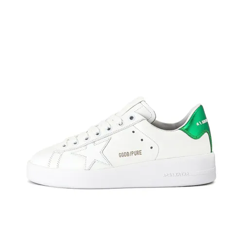 Golden Goose Purestar Stylish Skateboarding Shoes Women's White Green