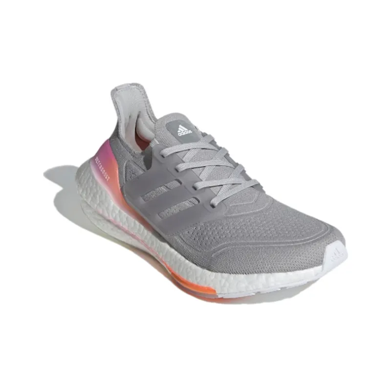 Adidas Ultra Boost 21 Grey Screaming Orange Women's-2