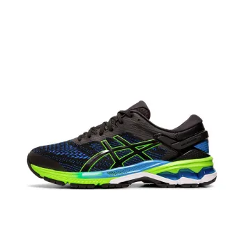 Asics Gel-Kayano 26 Cushioned Wear-Resistant Slip-Resistant Low-Top Running Shoes Men's Black Green 4E-Width