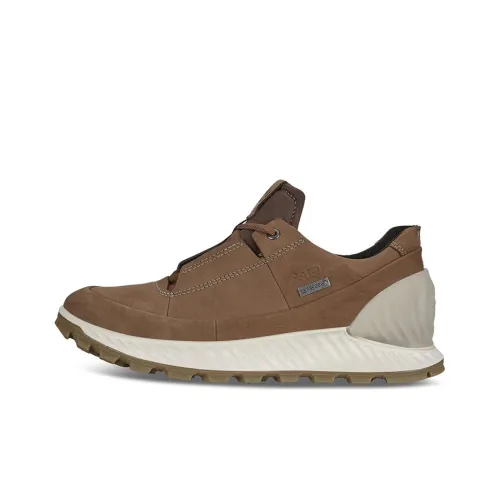 Ecco Exostrike Lifestyle Shoes Men Low-Top Coffee