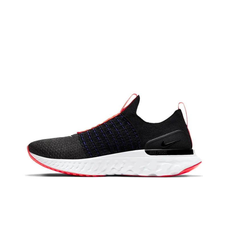 Nike React Phantom Run Flyknit 2 Black Bright Crimson-0