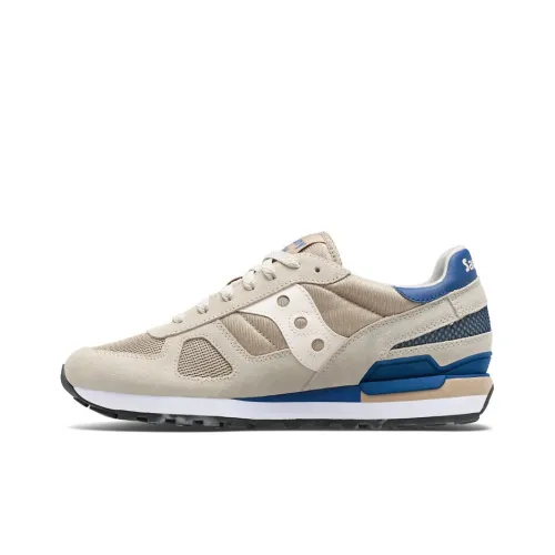 Saucony Shadow Series Running Shoes Men Low-Top Khaki/Blue/White