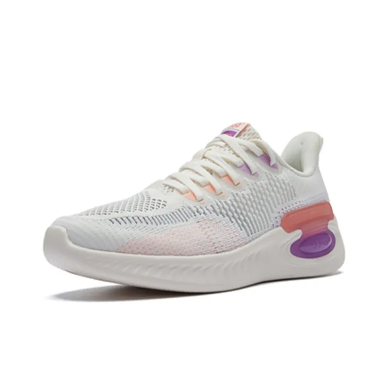 361° Cushioning, Slip Resistant, Breathable, Lightweight Low Top Running Shoes Women's White Pink-1