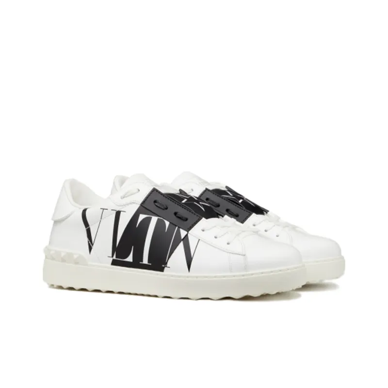 Valentino Star Open Low 'Logo Print - White'-2