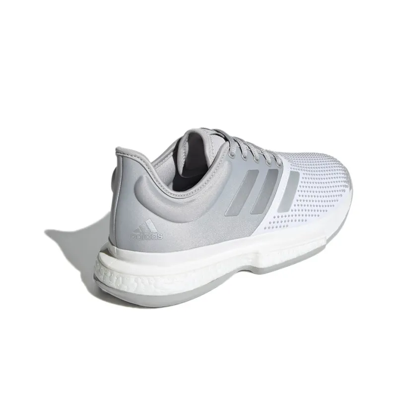 Adidas Solecourt Tennis Shoes Women's Low-Top White/Gray-3
