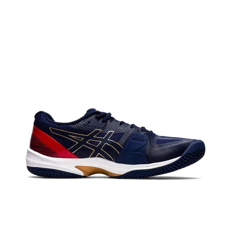 Asics Court Speed Ff Clay Wear-Resistant Low-Top Running Shoes Men's Blue Red-1