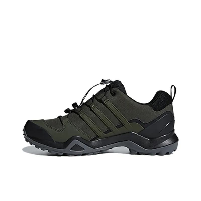 Adidas Terrex Swift R2 Anti-Slip Wear-Resistant Low-Top Trekking Shoes Men's Green Gray-0