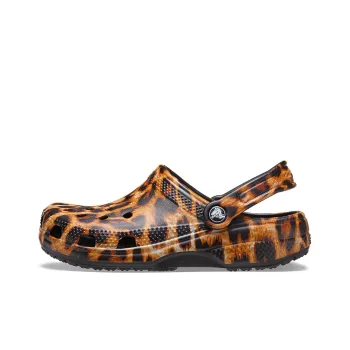 Crocs Classic Clog Animal Printing Beach Casual Sandals Leopard Print Women's