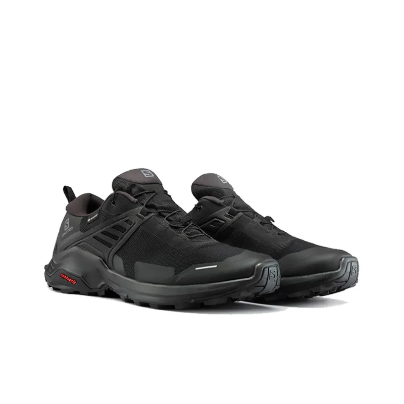 SALOMON Cushioned Waterproof And Breathable Low-Top Running Shoes Men's Black-2