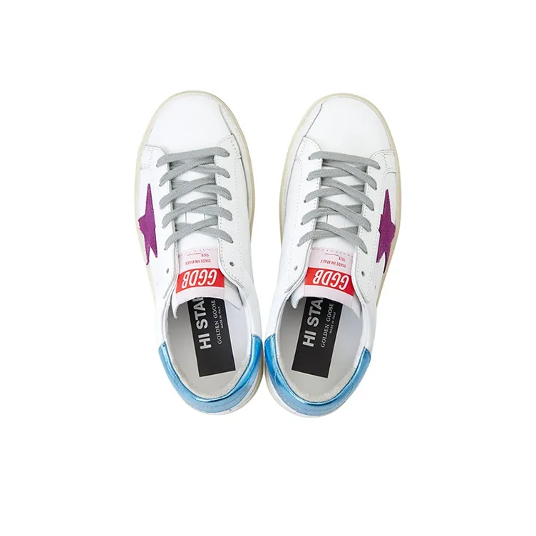 Golden Goose Hi Star Skateboard Shoes Women's White-3