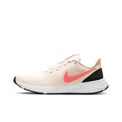 Nike REVOLUTION 5 Running Shoes Women's Low-Top Beige/Orange