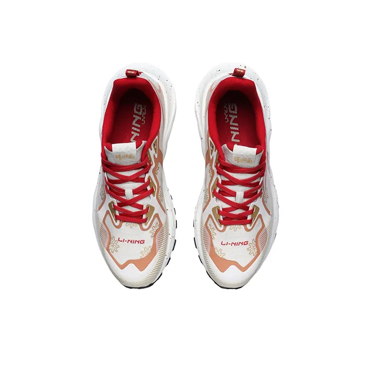 LINING Protection Cloud Running Shoes Women's Low Top Gray/Red-3