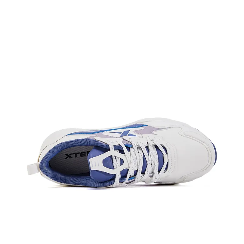 XTEP Wear resistant And Lightweight Low Top Running Shoes Women's White Orchid Purple Comfortable Soft Sole-2