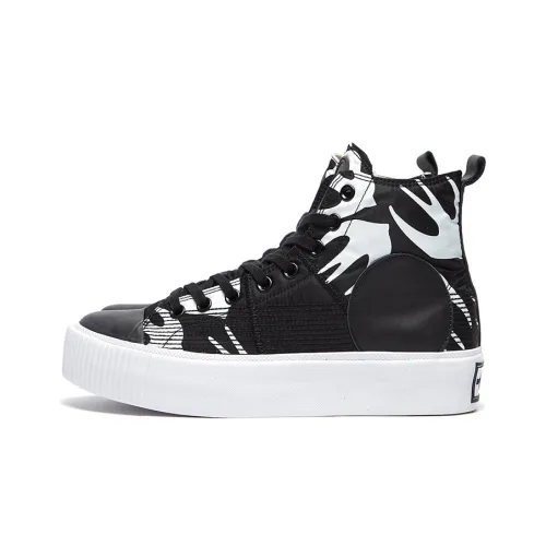 McQ Alexander McQueen Skateboard Shoes Unisex High-Top Black