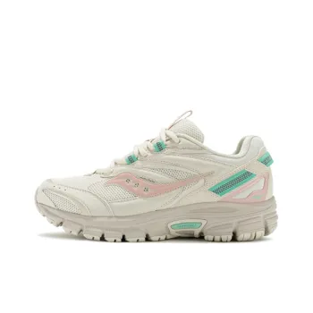 Saucony Anti Slip Wear Resistant Low Top Casual Running Shoes Unisex White Green