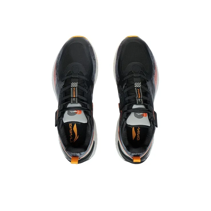 LiNing Cloud Shield Protective Cloud Non slip Wear resistant Shock Absorption Low Top Running Shoes Space Gray-3