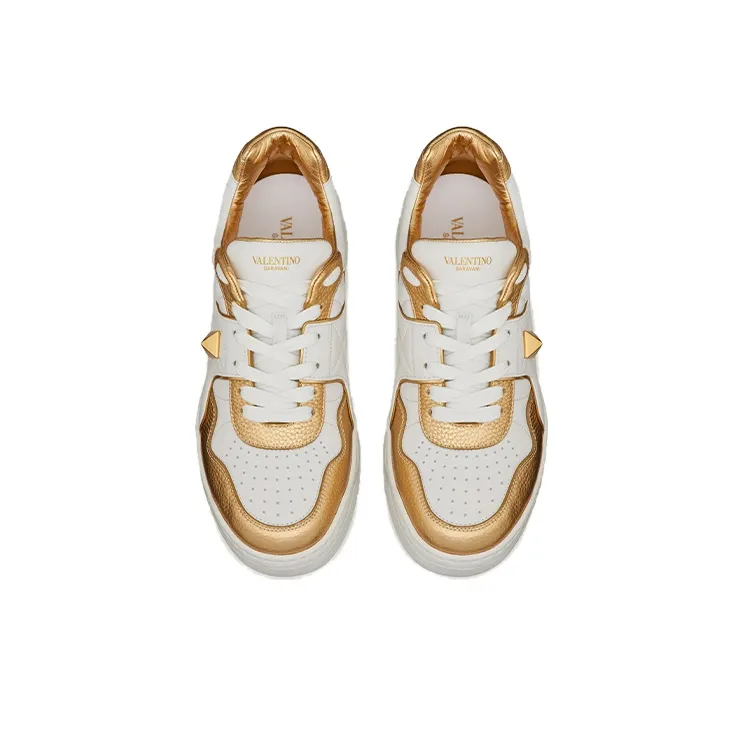 Valentino One Stud Low 'White Brass'-3