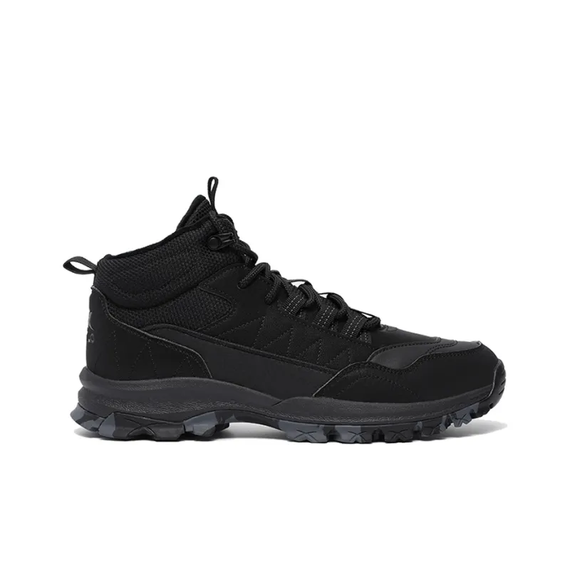 XTEP Anti Slip And Wear Resistant Warm Mid Top Trekking Shoes Men's Black-1
