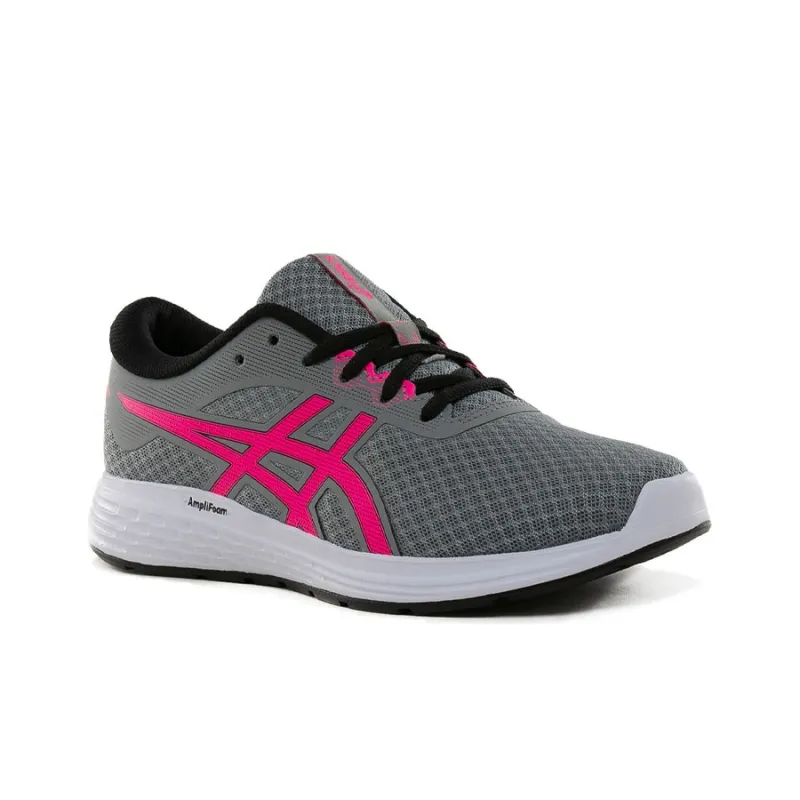 Asics Patriot 11 Breathable Wear-Resistant Slip-Resistant Low-Top Running Shoes Women's Gray Pink-1