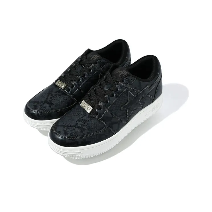 BAPE A BATHING APE Bape Sta Low Snakeskin Black 2020-2