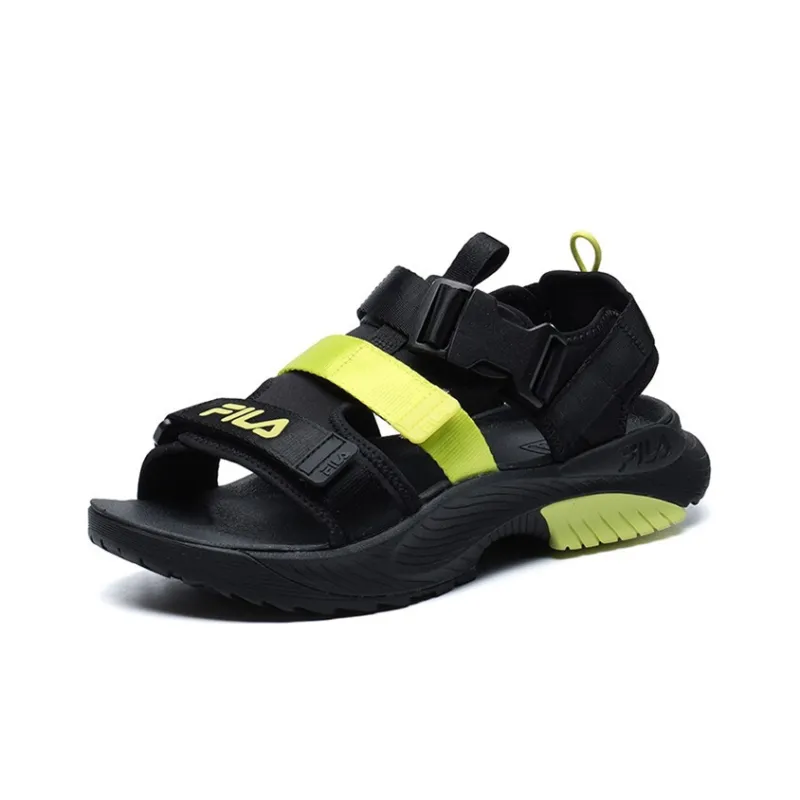 FILA Heritage-FHT Beach Sandals Men's Black Yellow-1