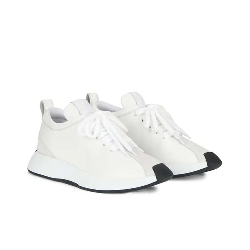 Giuseppe Zanotti/GZ Fero Cushioning, Slip Resistant, And Abrasion Resistant Low Top Casual Shoes Men's White-2