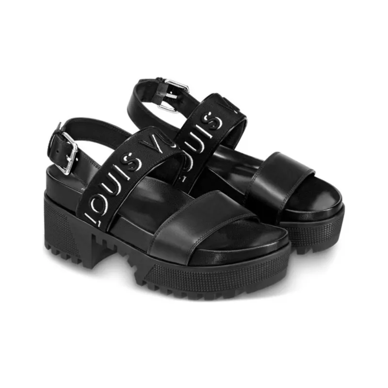 LOUIS VUITTON Laureate Platform Sandals 'Black' Women's-2
