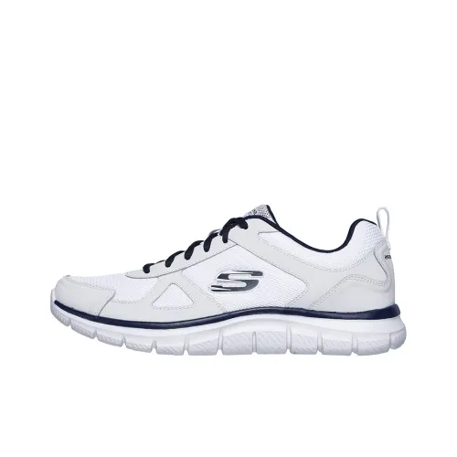 Skechers Track Casual Shoes Men Low-Top White/Blue