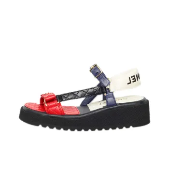 CHANEL Beach Sandals Women's Red Blue