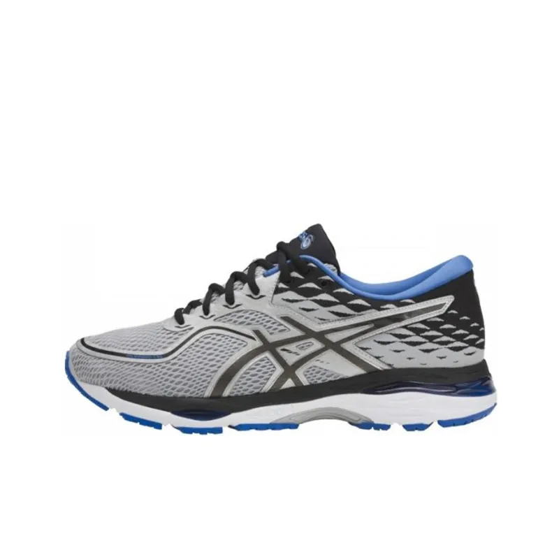 Asics Gel-Cumulus 19 Anti-Slip And Wear-Resistant Breathable Low-Top Running Shoes Men's Gray Black Blue Multicolor-0