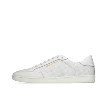 SAINT LAURENT Court Classic SL/10 Perforated White