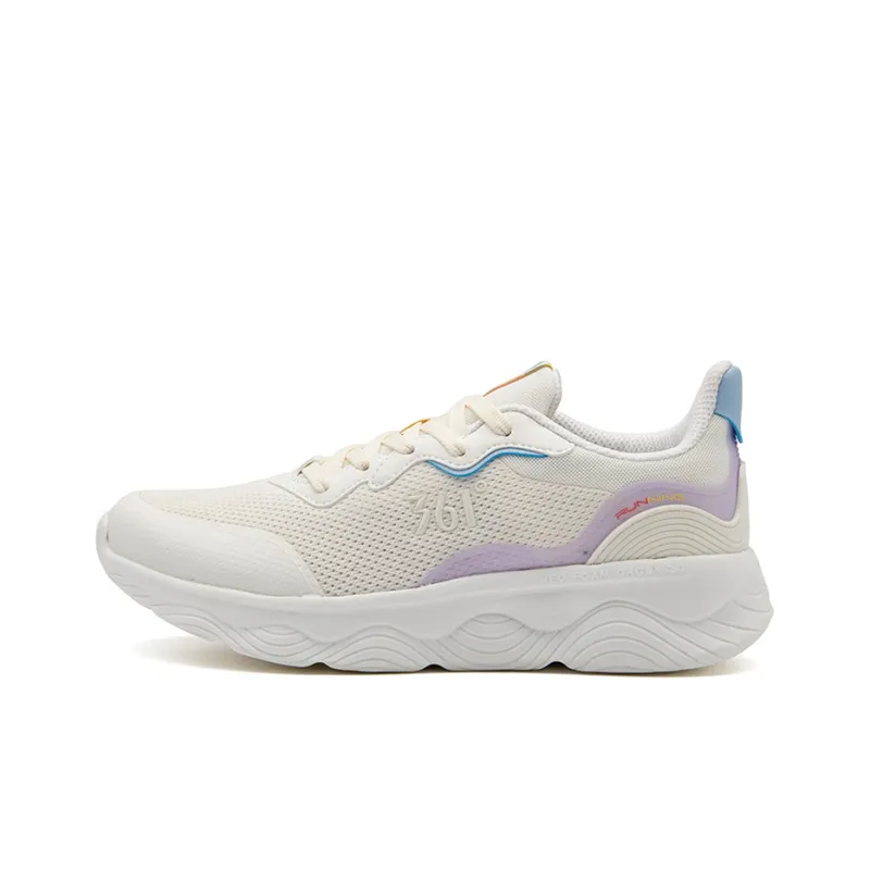 361° Slip Resistant, Abrasion Resistant, Breathable, Lightweight Low Top Running Shoes Women's Feather White-0