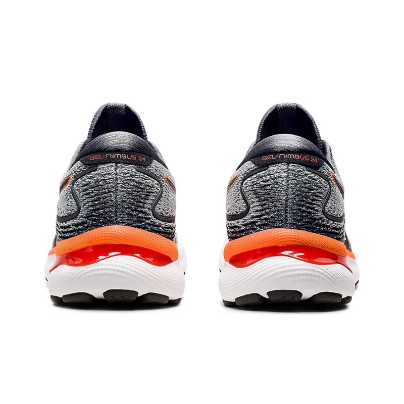 Asics Gel Nimbus 24 Sheet Rock Grey Shocking Orange-4