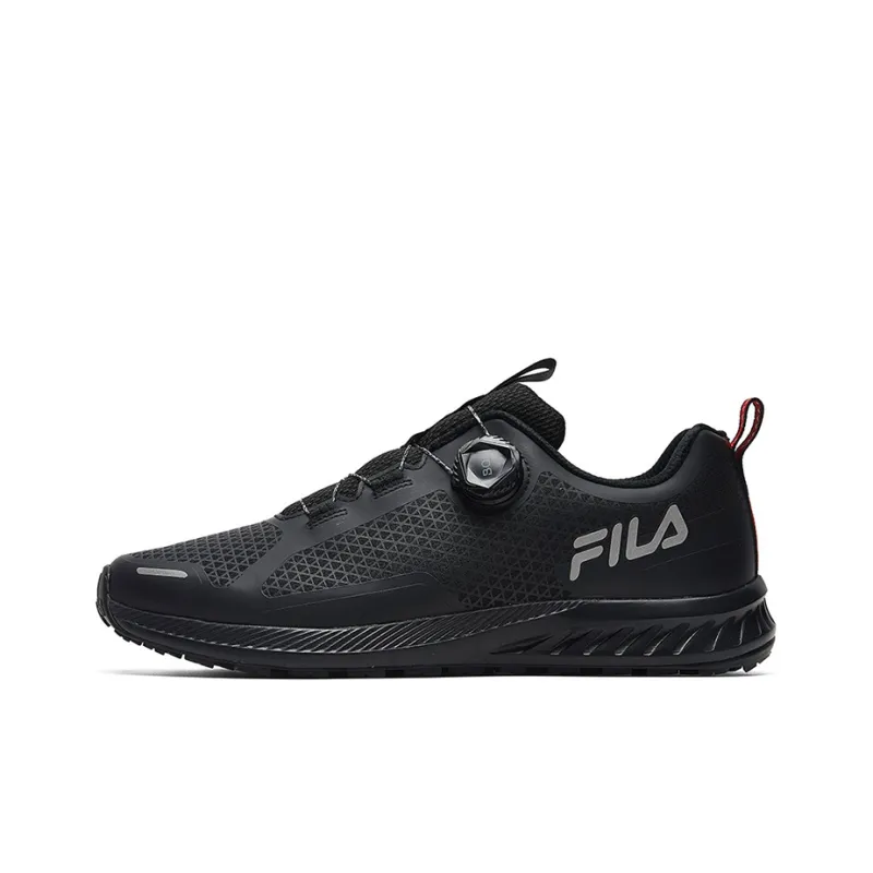 FILA Fence Cushioning Anti-Slip Wear-Resistant Breathability Low-Top Outdoor Shoes Men's Black-0