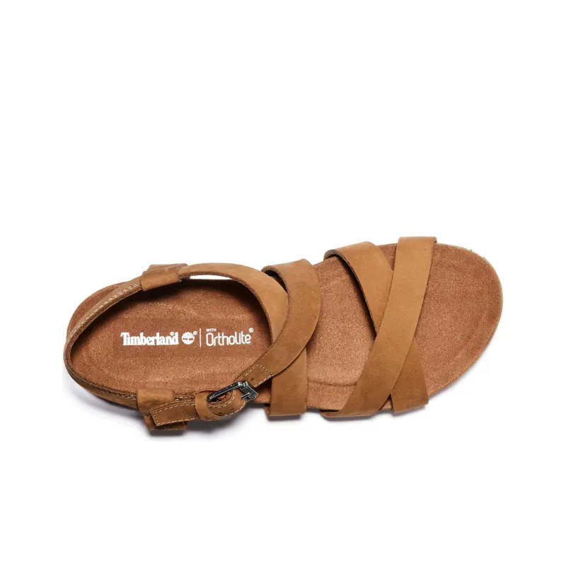 Timberland Women's Malibu Waves Ankle-Strap Sandal 'Saddle Brown'-4