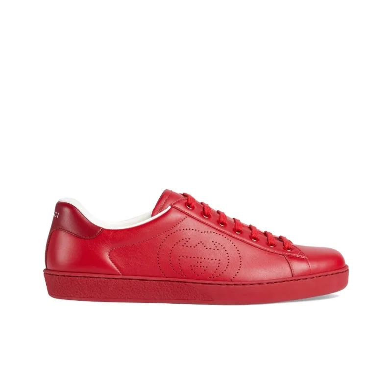 GUCCI Ace 'Interlocking G Hibiscus Red'-1
