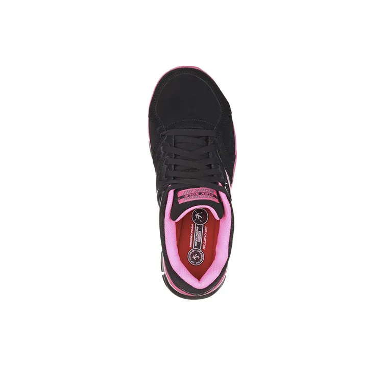 Skechers Synergy Cushioned Slip-Resistant Low-Top Running Shoes Women's Black Pink-3